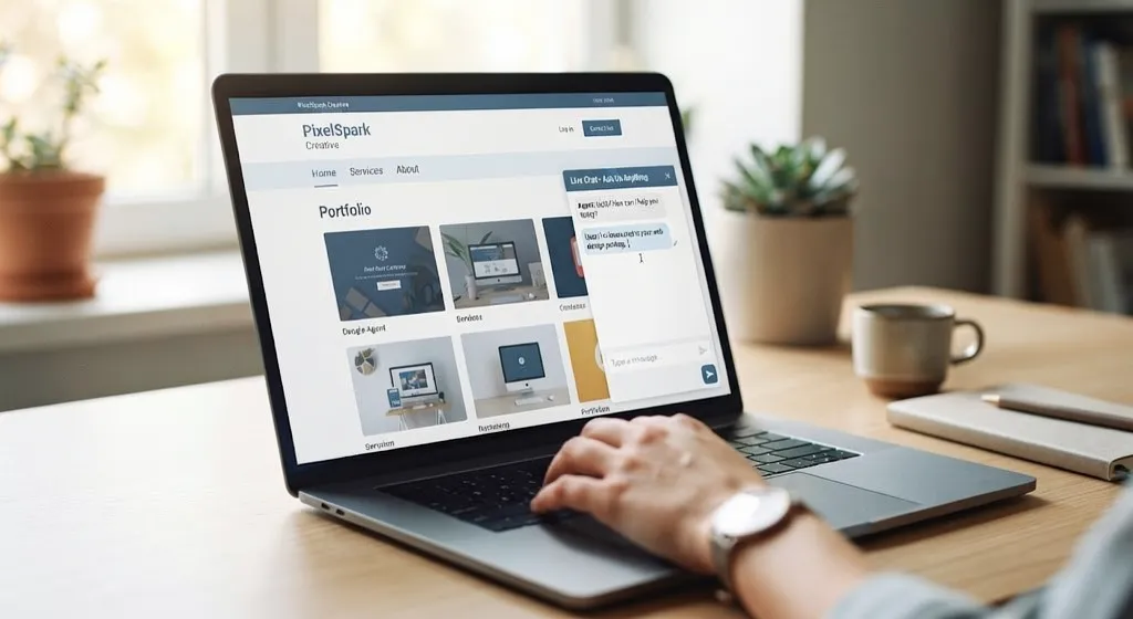 Visitors connecting through live conversation on a website